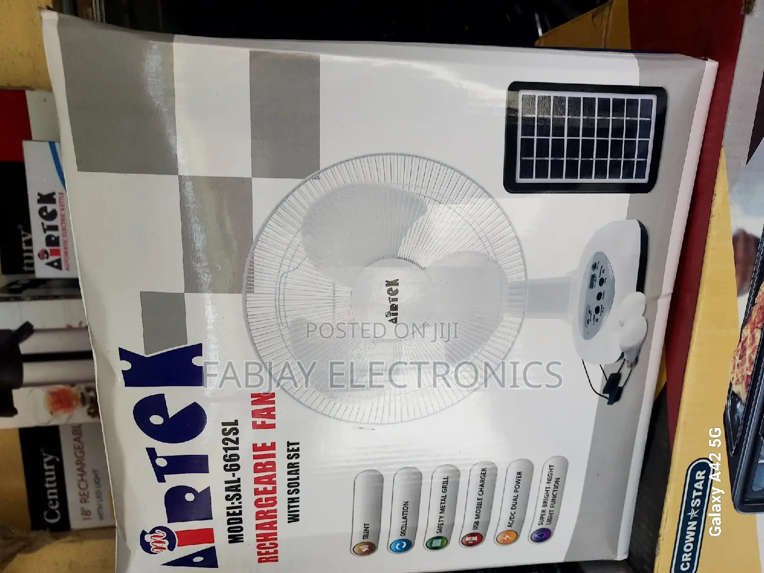 Table Rechargeable Fan