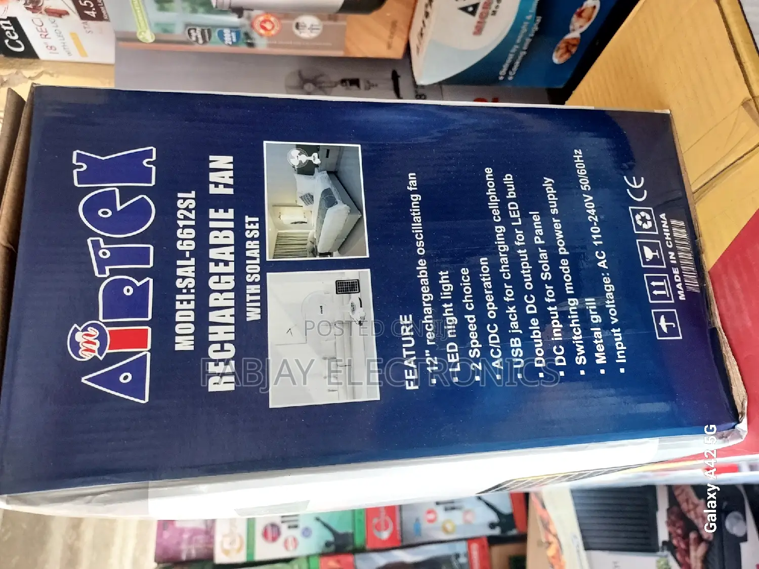 Table Rechargeable Fan