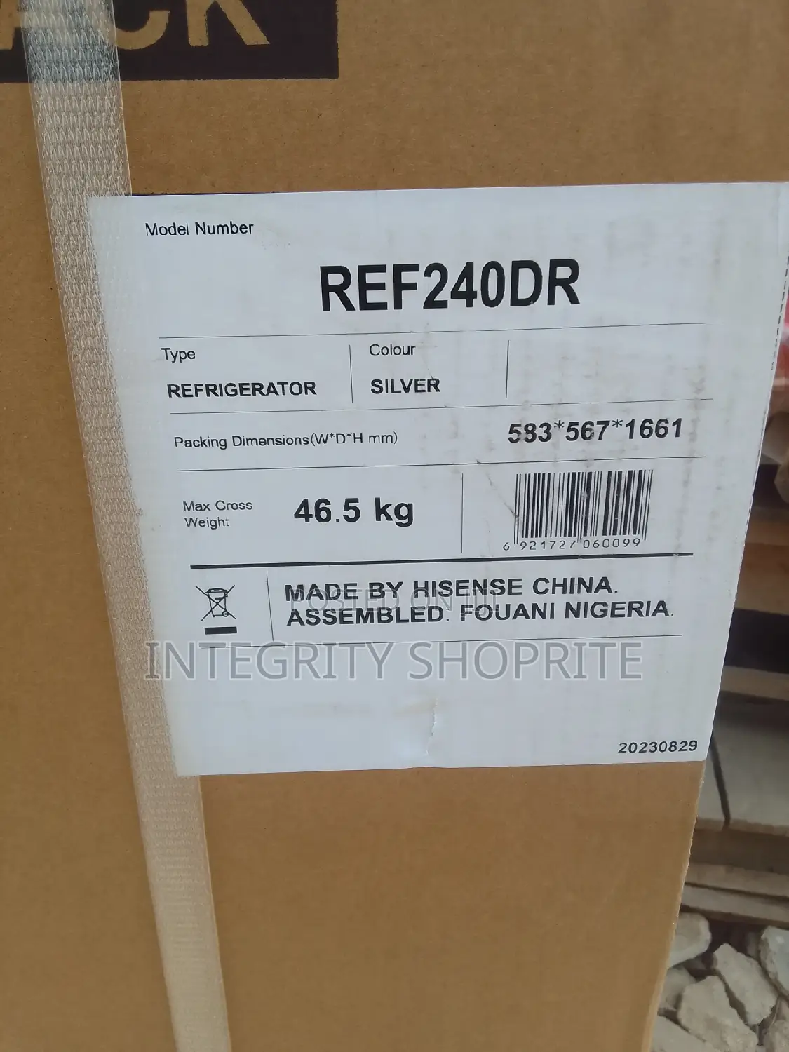 ￼
Hisense 2200L Refrigerator With Bottom Freezer
