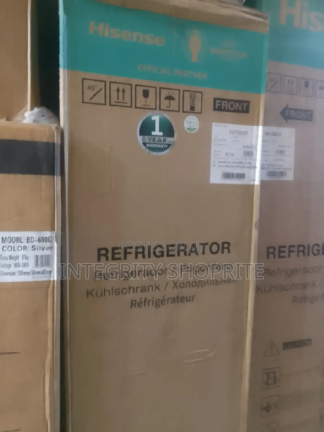 Hisense 154l Double Door Refrigerator Silver- Ref200dr