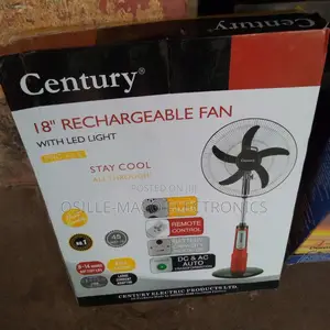 Century Rechargeable Fan, 18" FRC-45-E