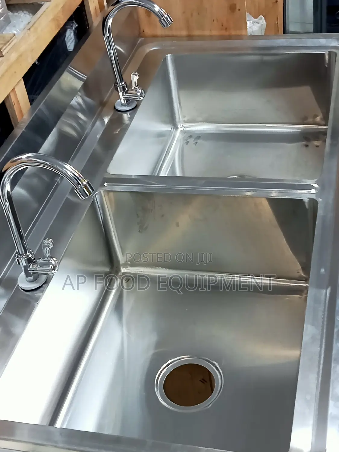 Double Bowl Sink Without Side Table