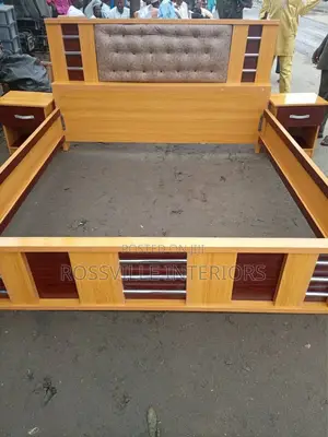 6×6 Bedframe With Side Table