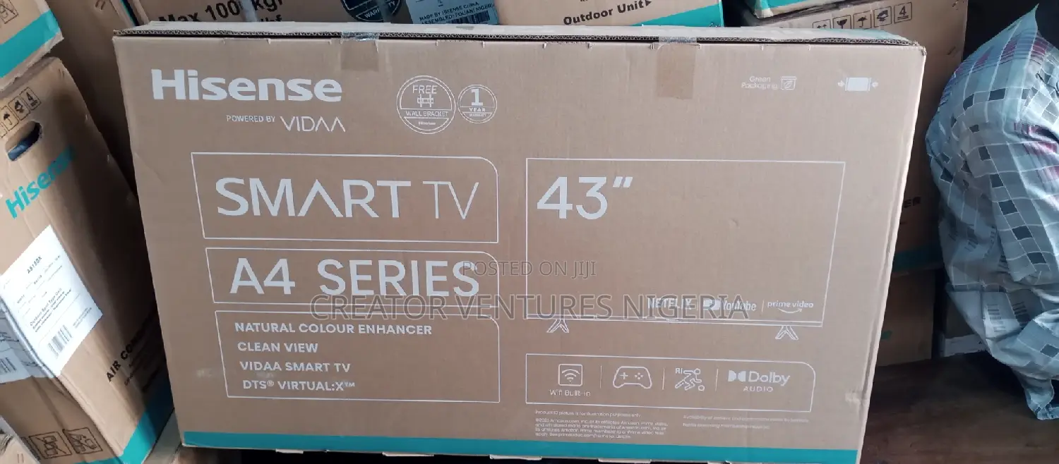 Hisense 43" Smart Android LED Tv, Netflix, Bluetooth