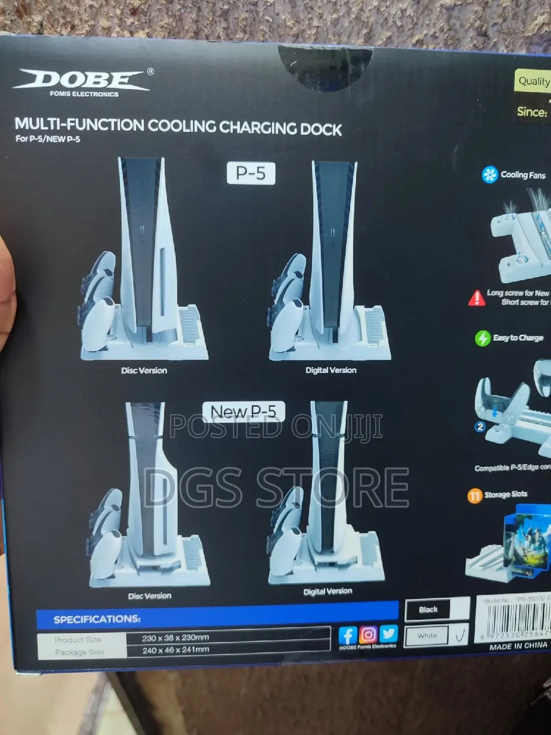 Dobe Multifunction Cooling Charging Dock for PS5 SLIM