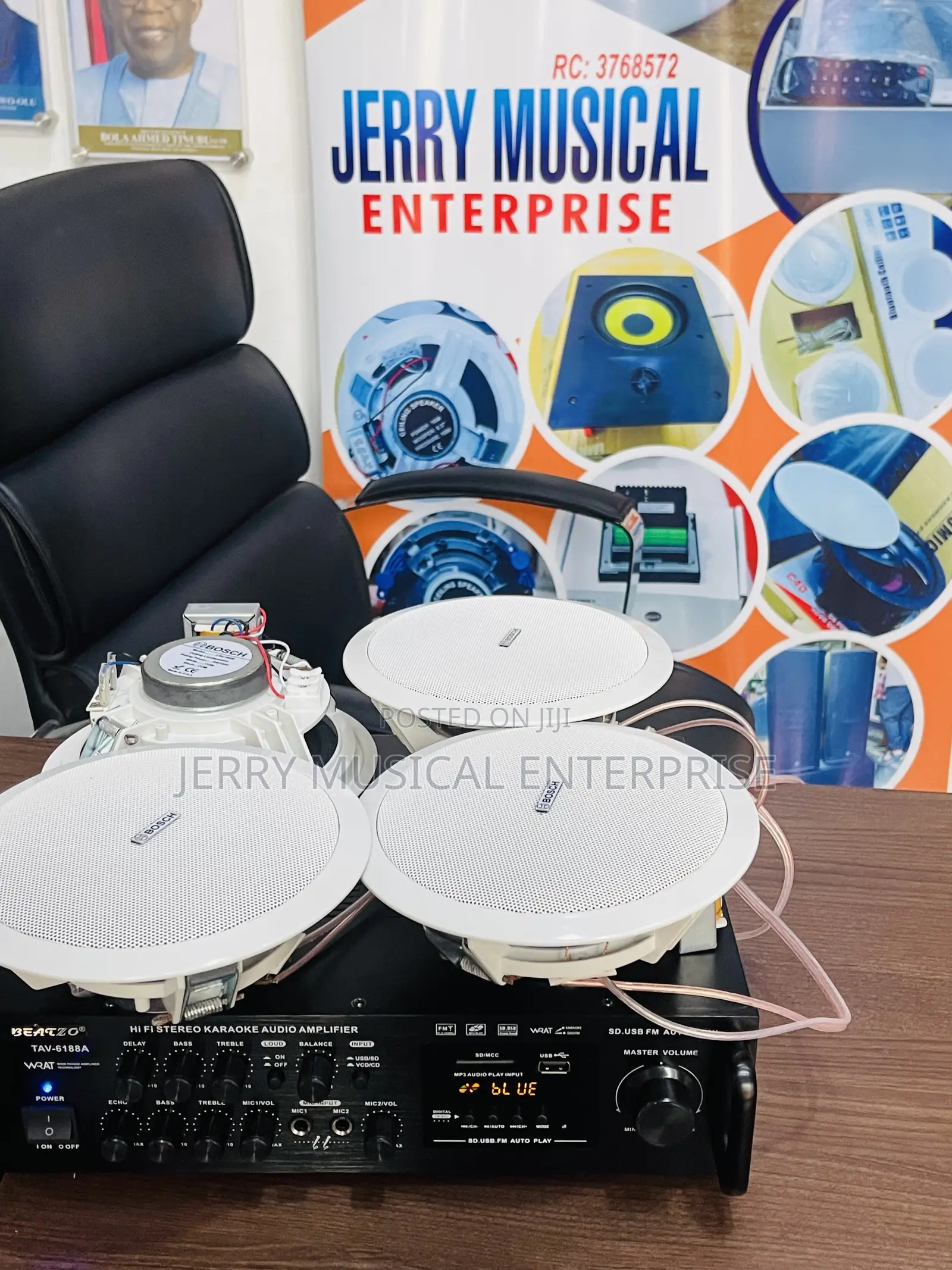 Bosch Ceiling Speakers With Tabled Amplifier in Ikeja Audio & Music