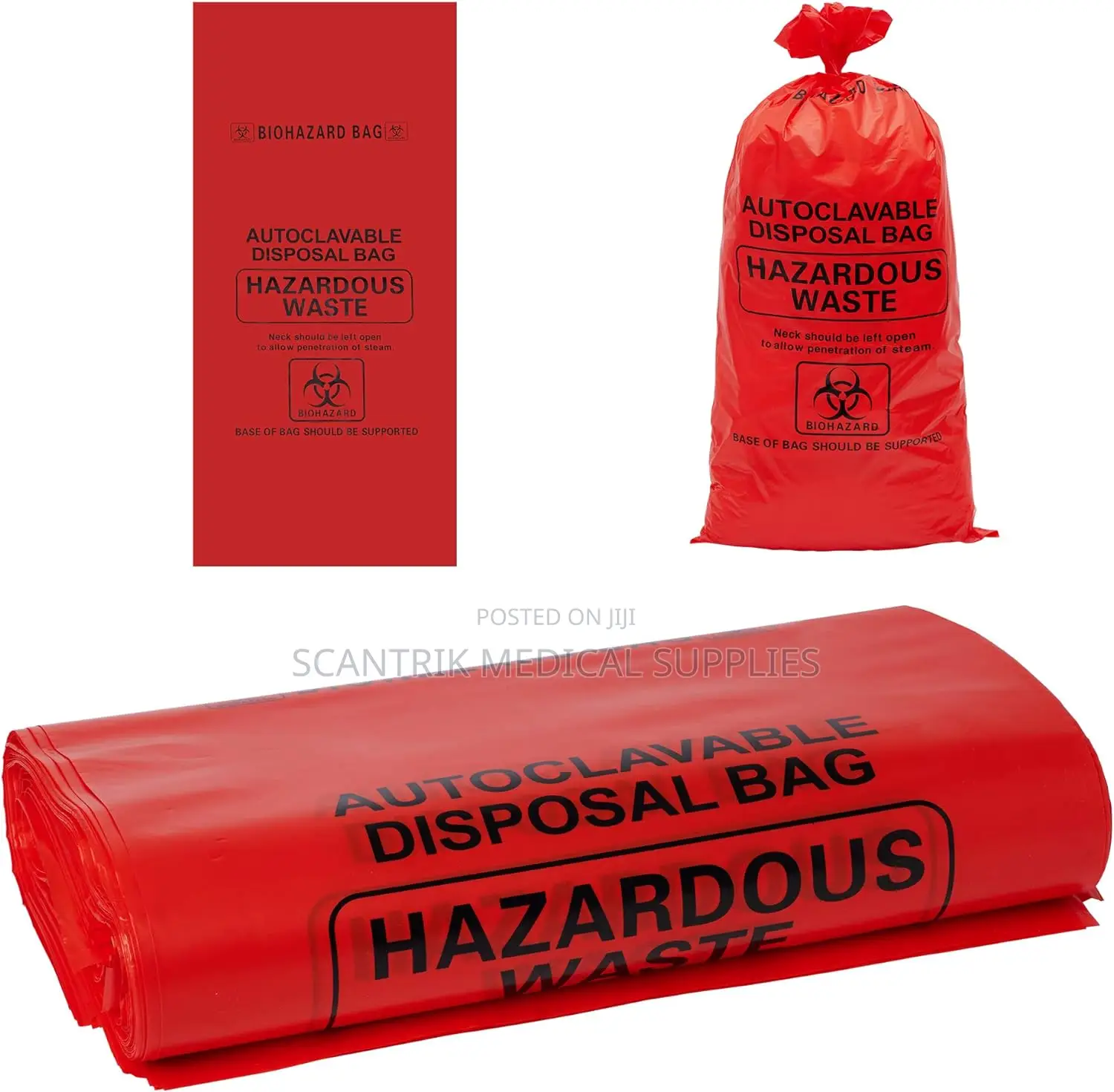 Red Biohazard Bag