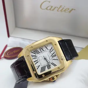 Cartier Leather Wristwatch Plain Face