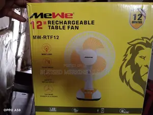 Mewe Rechargeable Table Fan 12"