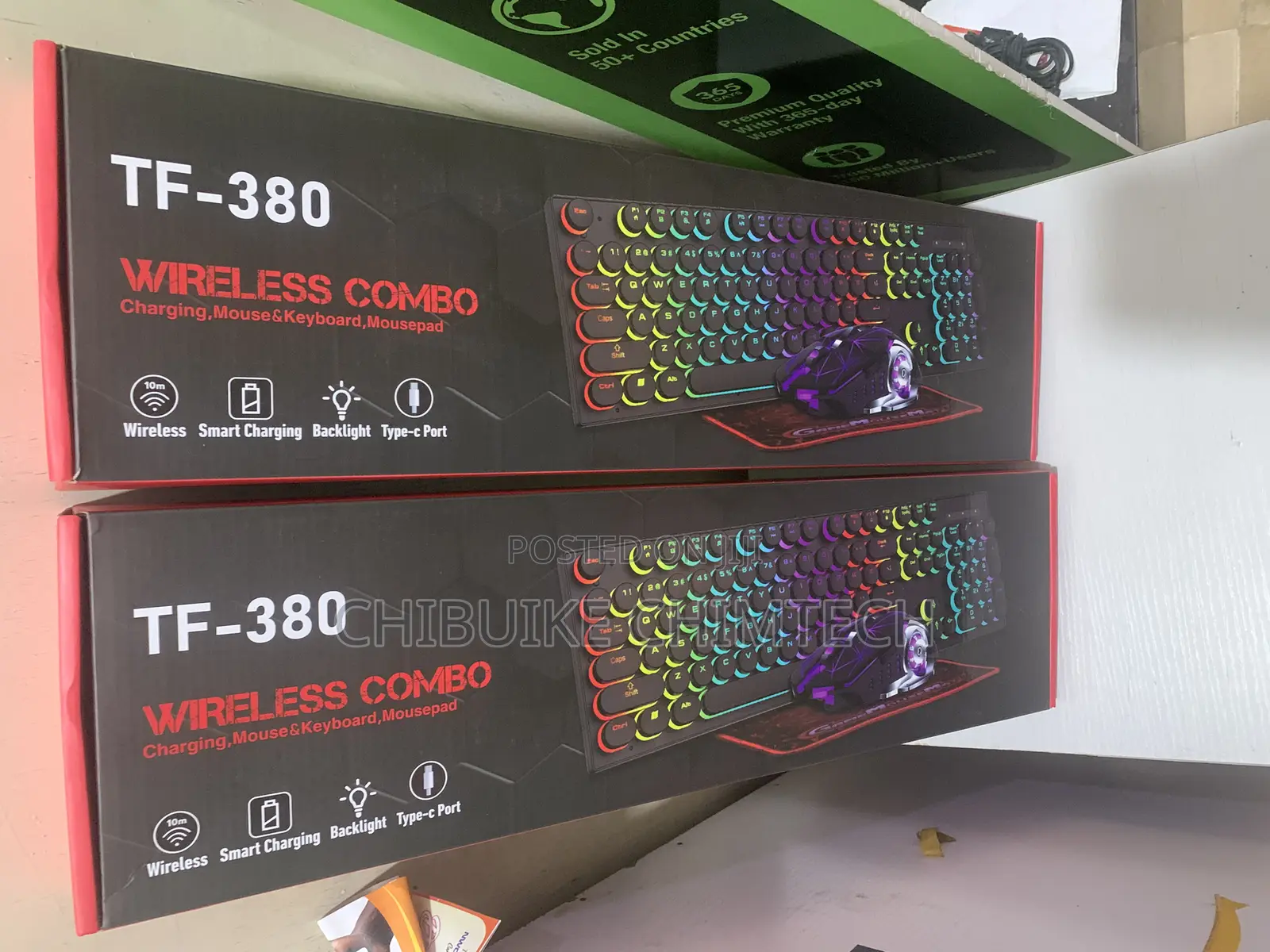 Rechargeable Wireless Gaming Keyboard and Mouse TF-380