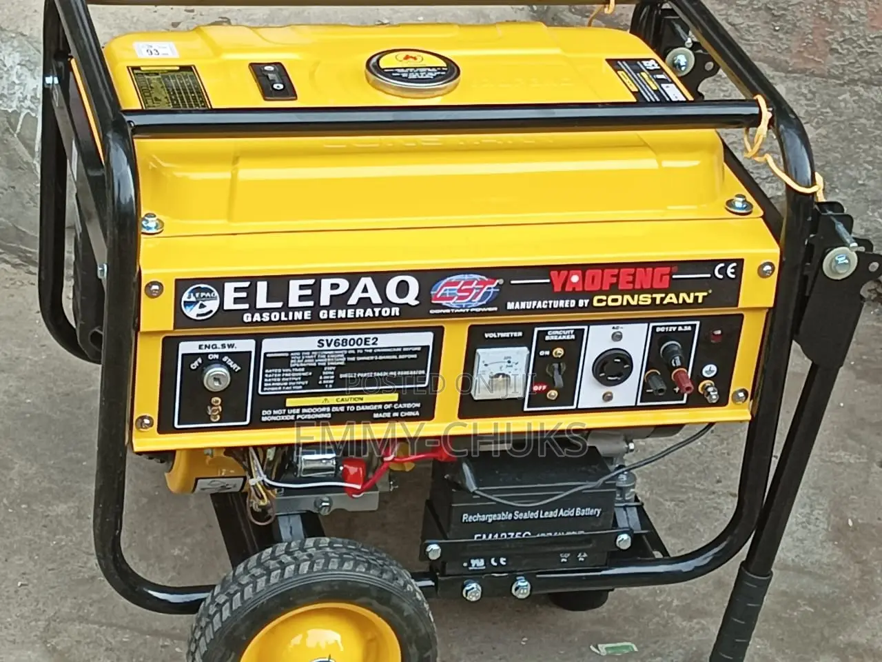 Elepaq Constan Generator Sv6800e2 Keystater