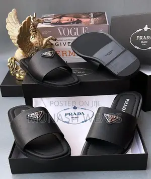 Original Leather Prada Slipers