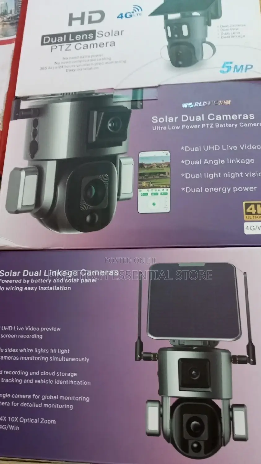 Dual Lens PTZ Solar Powered Camera