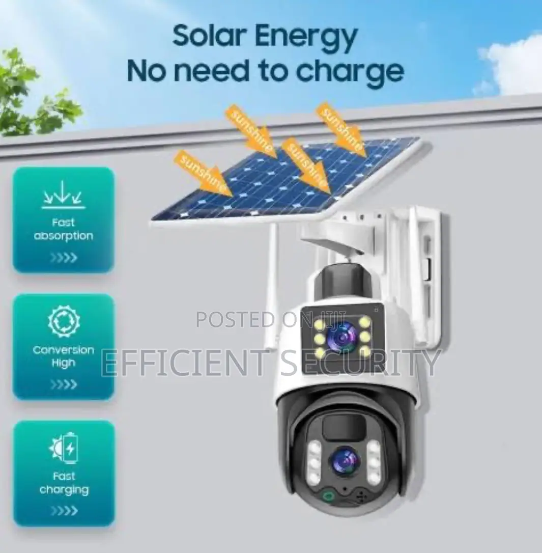 Solar PTZ 4G Sim Card Dual Lens Camera V380pro 4MP