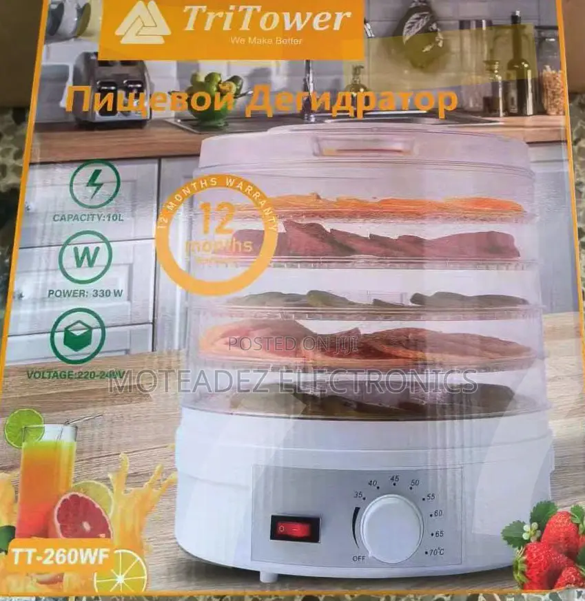Tri Tower 5 Layer Multifunctional Electric Food Dehydrator