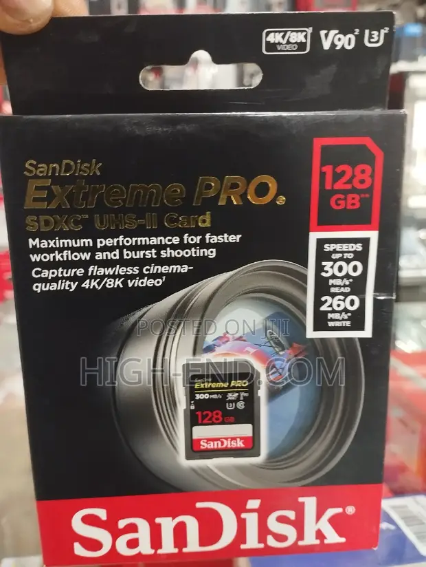 Sandisk Extreme PRO 128GB SDXC UHX-II Card 300mbps in Ikeja
