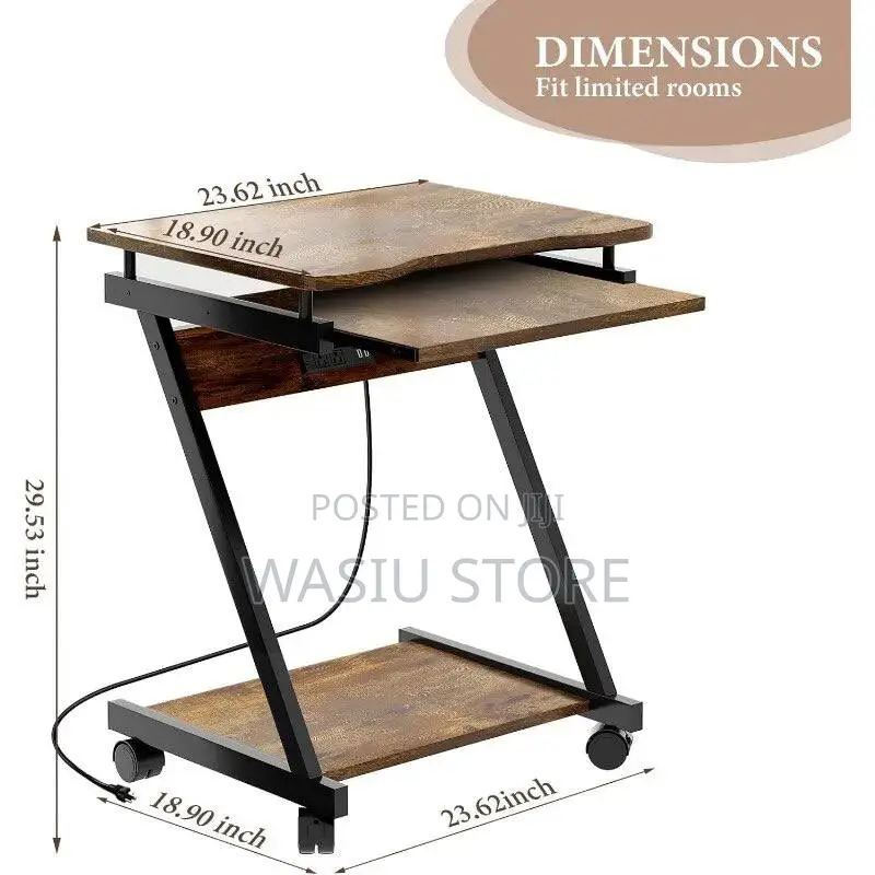 Z Shaped Laptop Table With Drawer