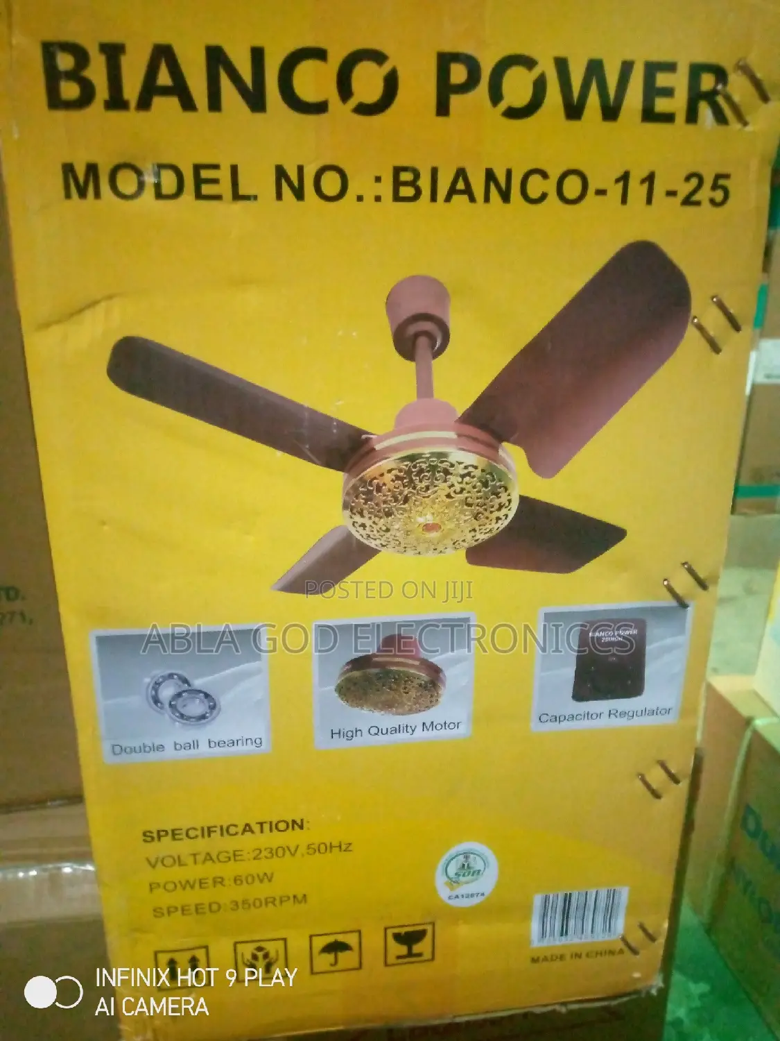 Bianco 24 Inches Short Blade Ceiling Fan.