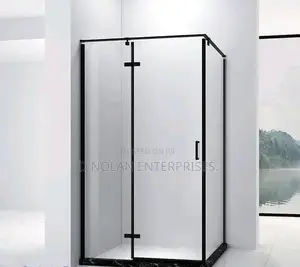 90x90 Black Frame Cubicle Shower
