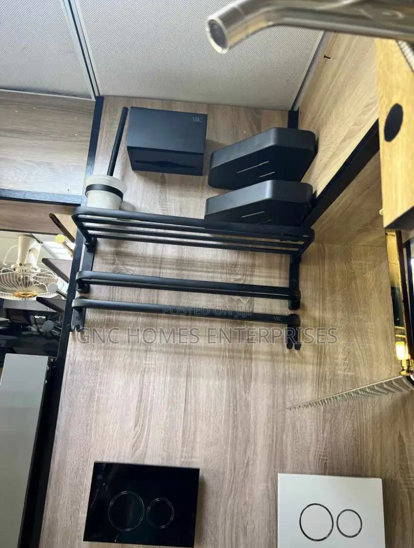 Complete Bathroom Accessories Black Big