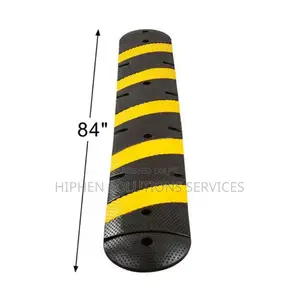 Yellow Arrow Rubber Speed Bump, For Road Safety
