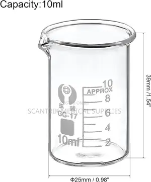 10ml Low Form Glass Beaker