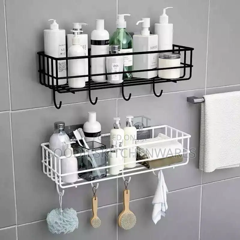 Wall Mounted Bathroom Storage With Hanger