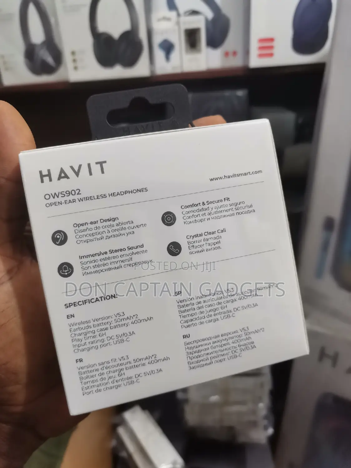 Havit OWS902 Open Ear Wireless Headphones