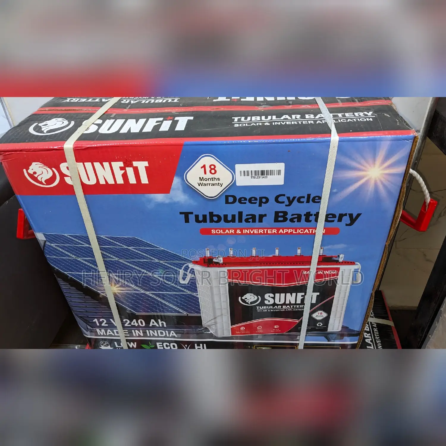 Sunfit 240ah 12v Tubular Battery