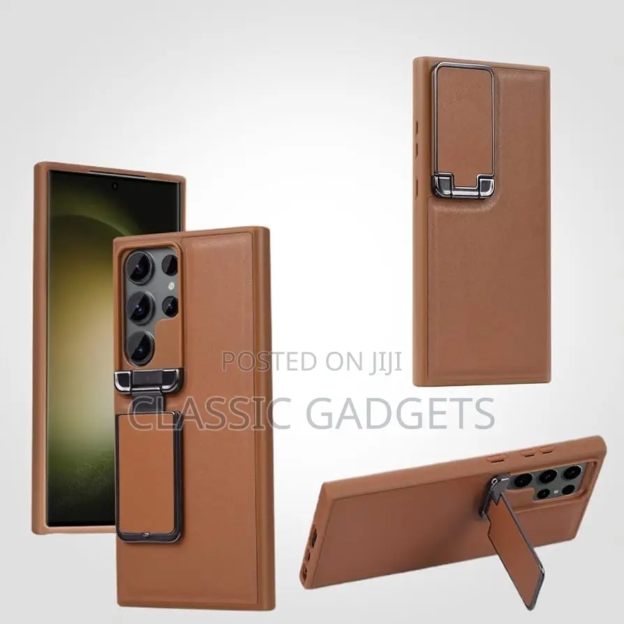 Luxury Shell Leather Case for Galaxy S24 Ultra / 15 Pro Max