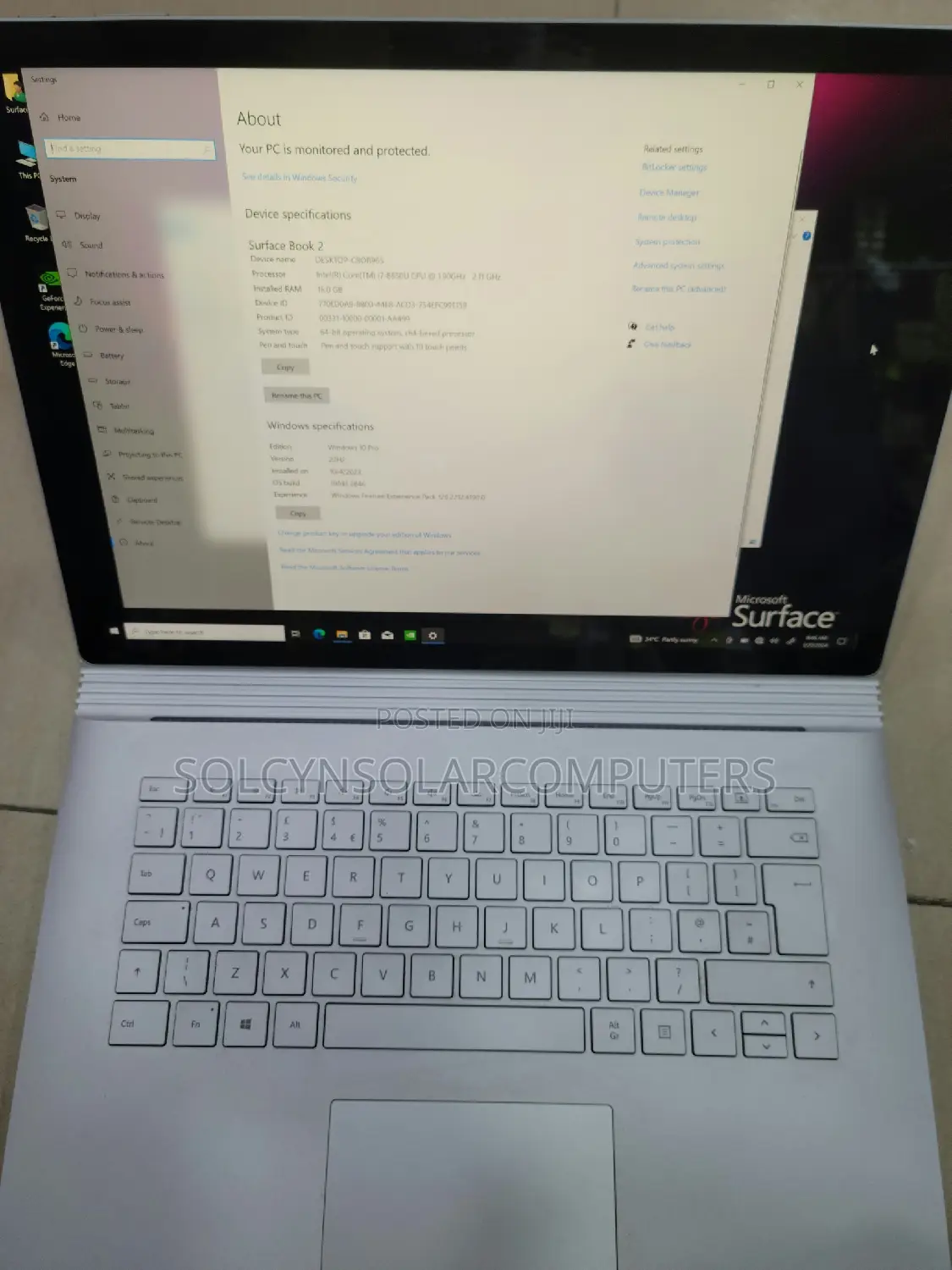 Laptop Microsoft Surface Book 2 16GB Intel Core I7 SSD 512GB