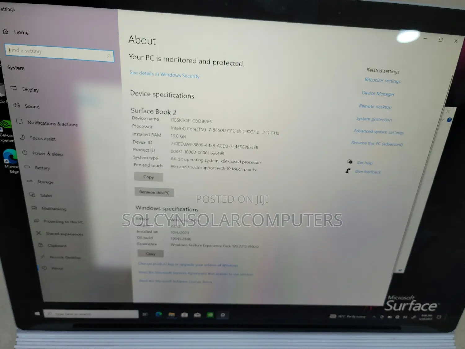 Laptop Microsoft Surface Book 2 16GB Intel Core I7 SSD 512GB
