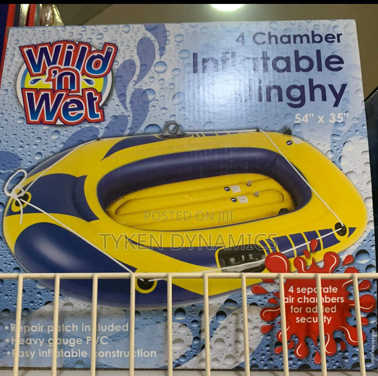 4 Chambers Wet Wild Inflatable Dinghy 54x35cm