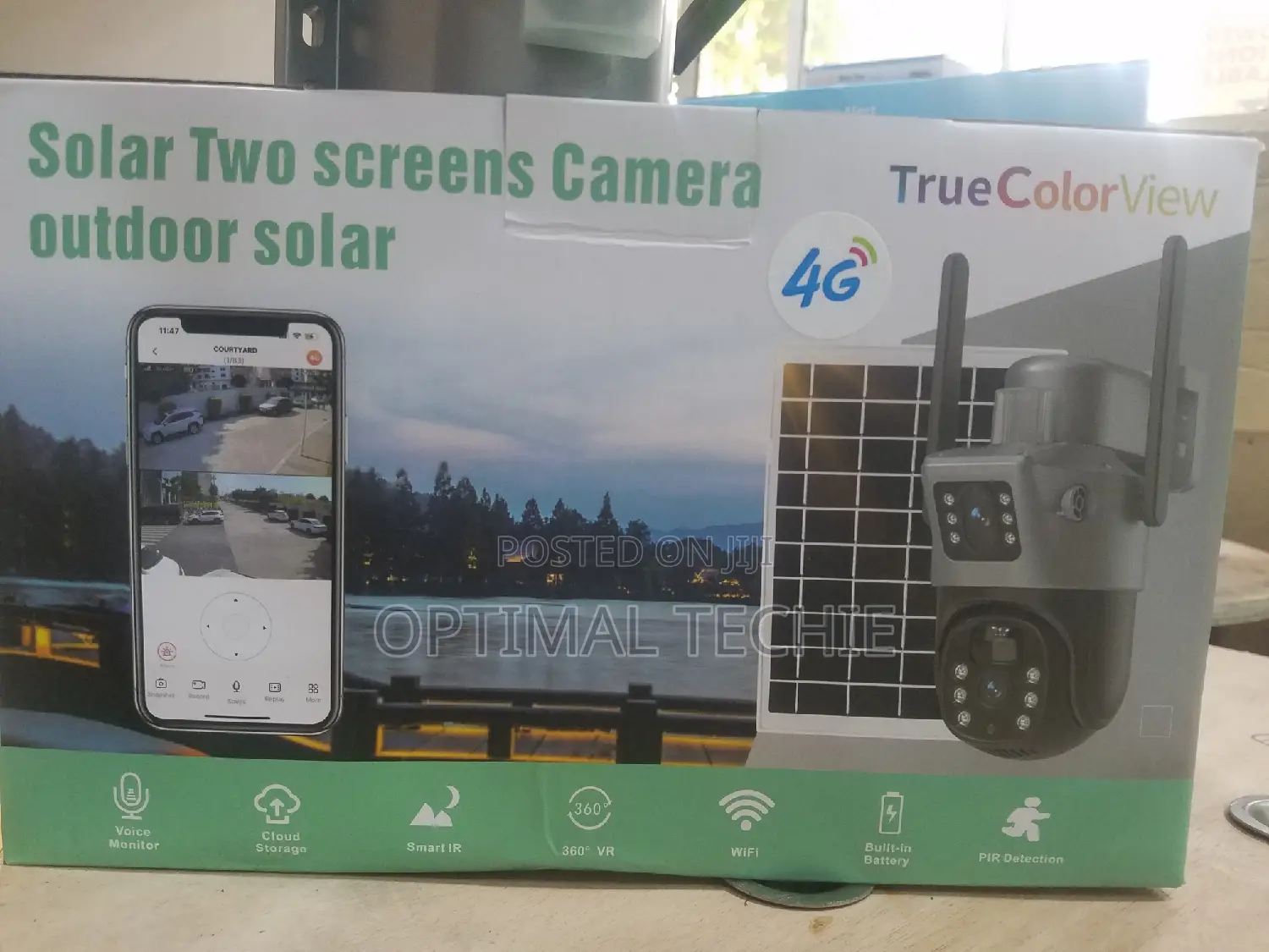 Solar Two Screens Camera Outdoor 4g