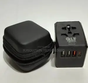 QLT 65W Universal Travel Adapter 2 USB 3 Type - C Ports