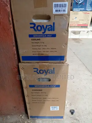 1hp Royal Split Inverter Air Conditioner With Accessories.