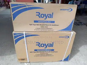 1hp Royal Split Inverter Air Conditioner With Accessories.