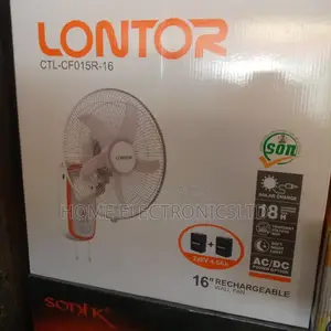 Lontor 16 Inches Rechargable Wall Fan