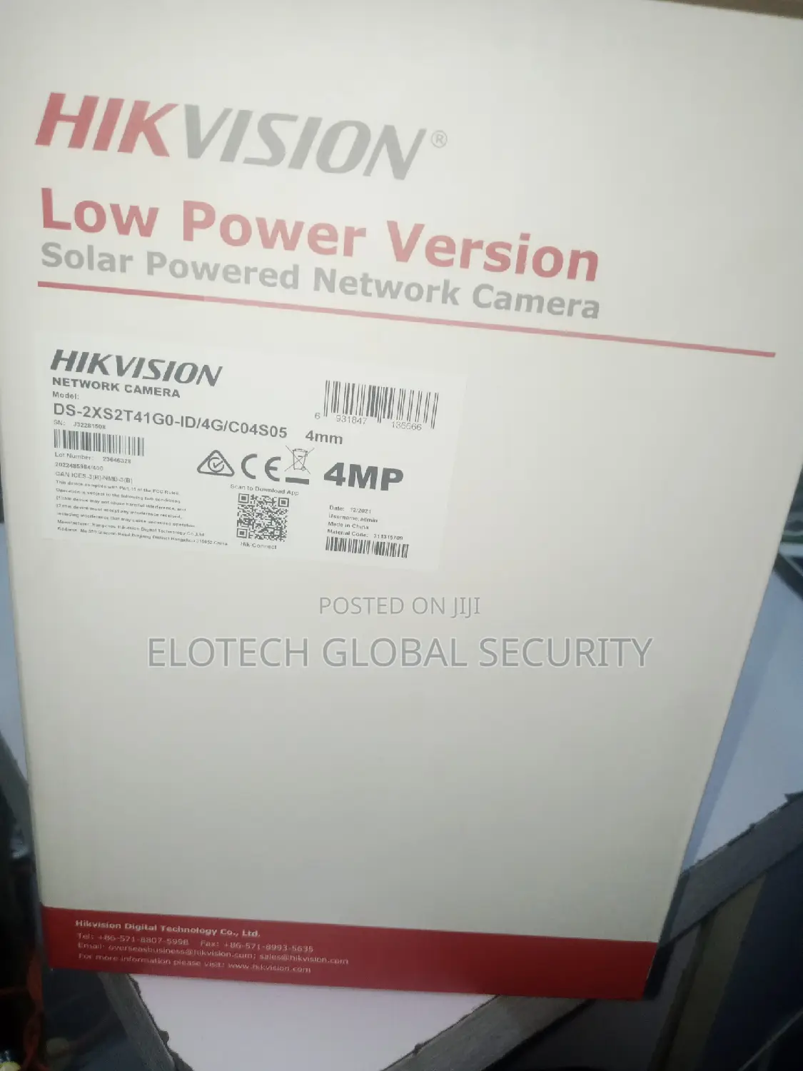 Hikvison Low Power Version Solar Powered Network Camera 4mp