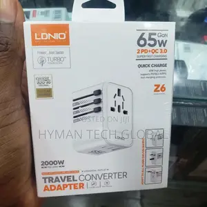 3 USB Ports 65W Gan Travel Adapter Z6