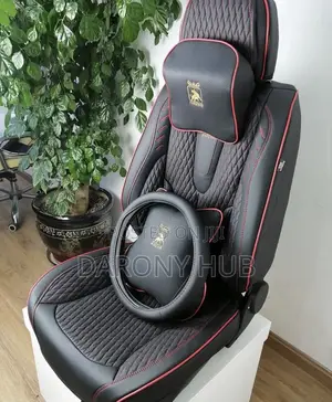 12d Luxury Full Coverage Leather Seatcover_black/Cream