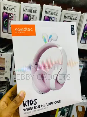 Porodo Kids Wireless Headphone Rabbit Ears LED Light Headpho