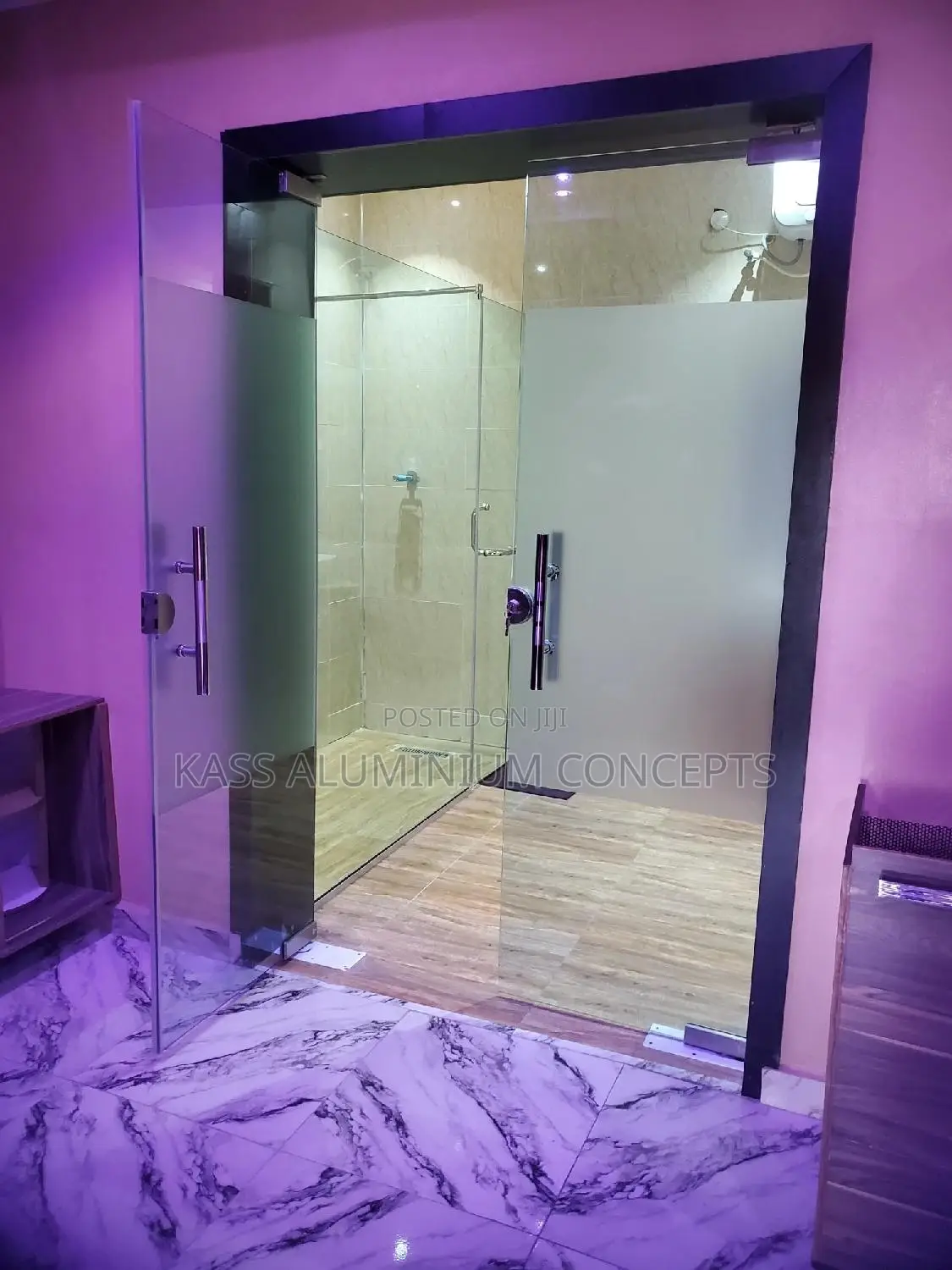 Frosted Glass Door Swing