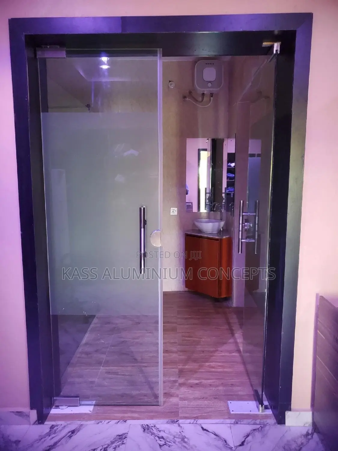 Frosted Glass Door Swing