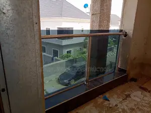 Balcony Grey Glass Handrails