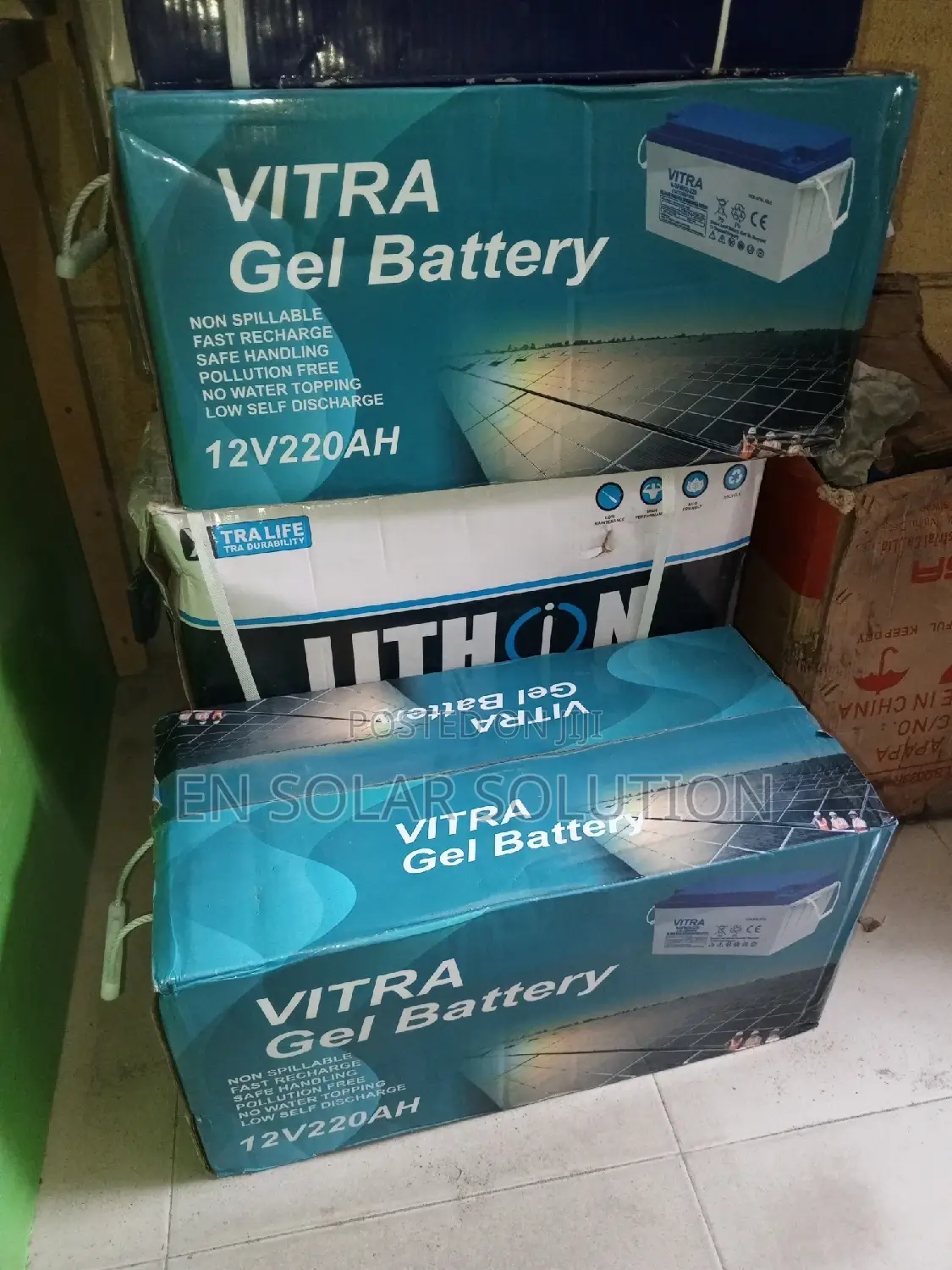 220ah Solar Dry Cell Vitra Battery Available Now