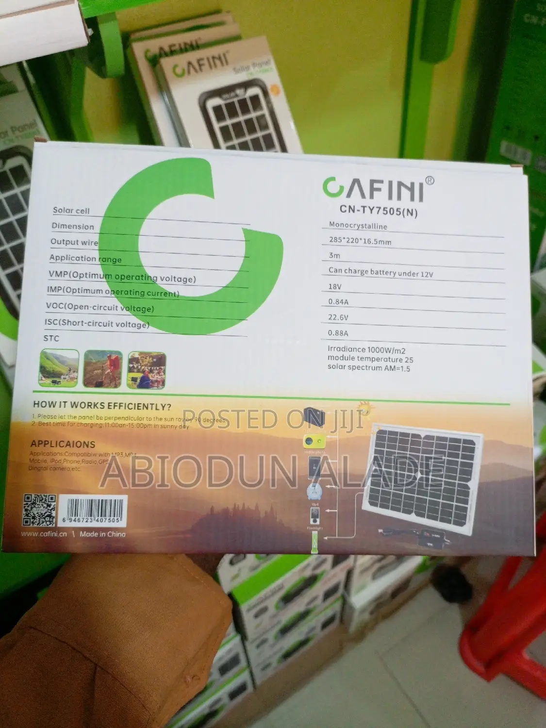 15W Cafini Solar Panel