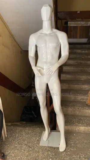 Huge Male White Glossy Fibre Display Mannequin