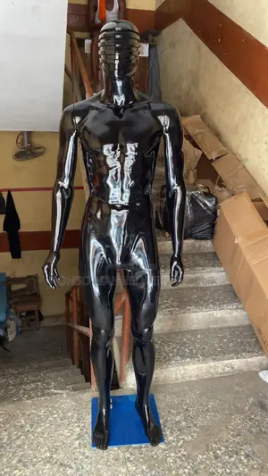 Normal Body Size Spider Face Glossy Black Male Mannequin