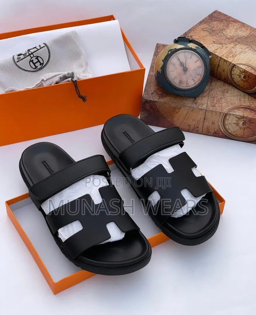 Original Leather Hermes Slipers